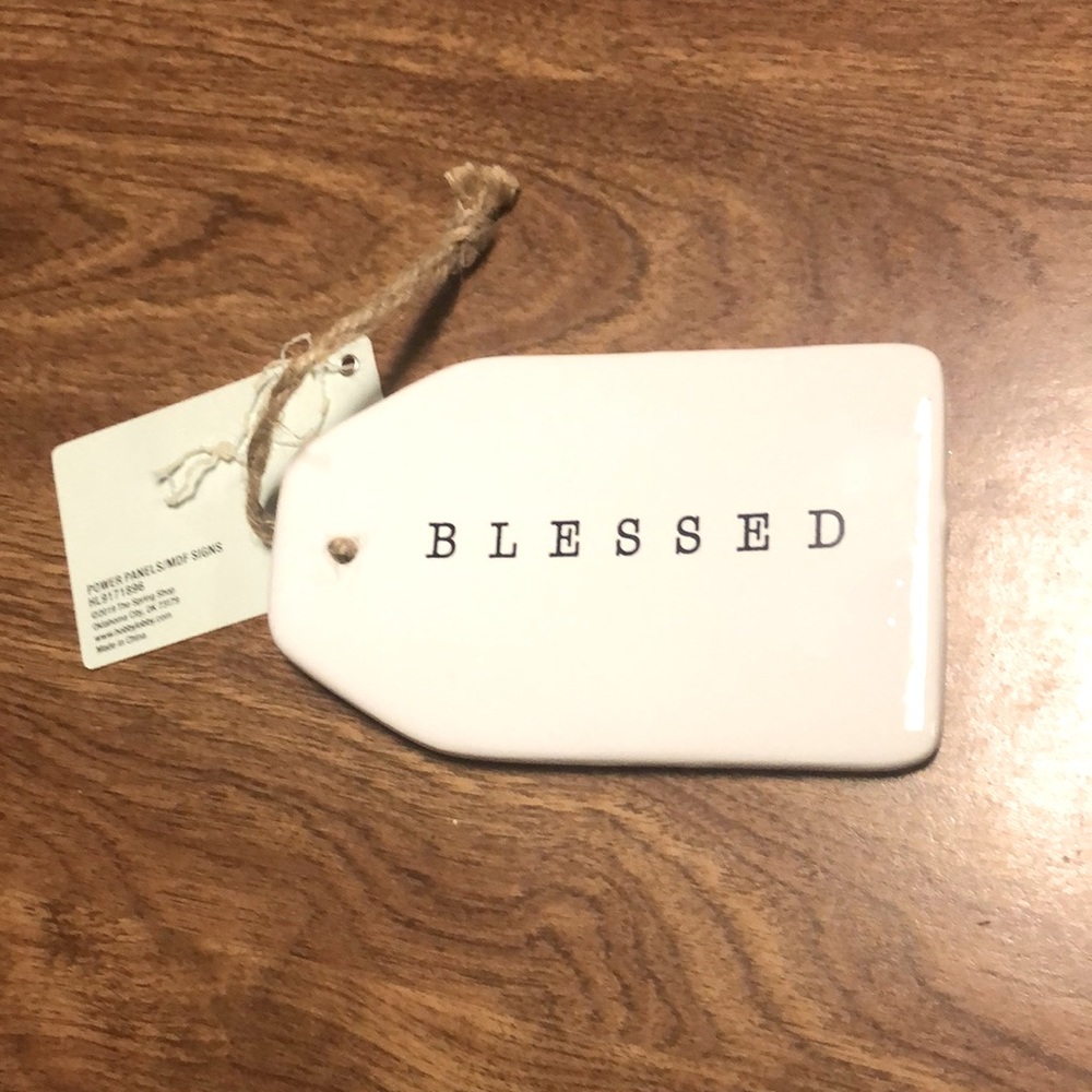 NWT “Blessed” Ceramic Sign from Hobby Lobby